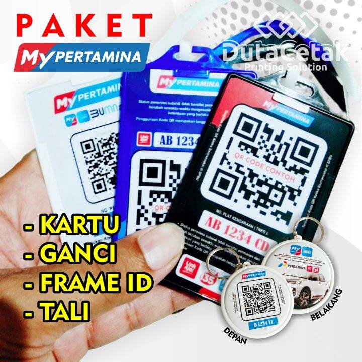 Paket Kartu My Pertamina / Kartu Bensin Desain Portrait Bahan PVC ID ...