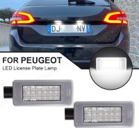 [Hot K] แผ่นเรืองแสงป้ายทะเบียน LED 2ชิ้นสำหรับ Citroen C3 C5 C4 MK3สำหรับ Peugeot 207 CC 208 2008 308 II T9 Hatchback SW 3008