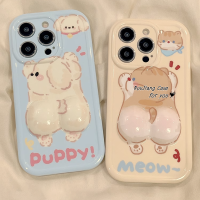 เคส RouJiang สำหรับ iPhone 15 14 13 12 11 Pro Max X Xr Xs Max 7 8 Plus SE 2020Apple กรอบเลนส์ที่ดูน่ารักมีไขมันเล็กน้อยปกป้องเคสโทรศัพท์