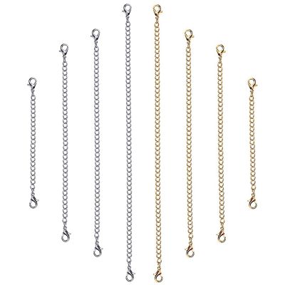 24 Pcs Stainless Steel Necklace Extender Bracelet Extender Extender Chain Set 6 Inch 4 Inch 3 Inch 2 Inch