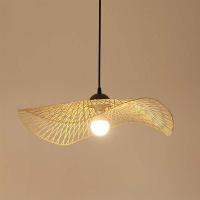 1pc Rattan Art Chandelier Indoor Light Japanese Style Ceiling Light (Khaki)