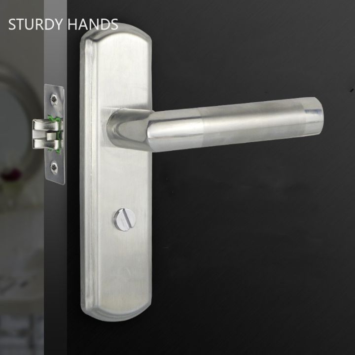 Stainless Steel Bathroom Door Lock Indoor Keyless Bedroom Silent Door ...