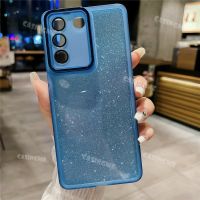 เคสเงาวับบลิงหรูหรา V27E Vivo 2023สำหรับ Vivo V27E VivoV27E 4G 5G 2023ซิลิโคนนิ่มป้องกันเลนส์กล้องเคสโทรศัพท์โปร่งใสด้านหลังกันกระแทก