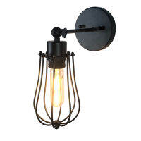 ลวดกรงผนัง Sconces แสงโคมไฟโลหะสีวินเทจสำหรับบ้านห้องนอนข้างเตียง XH8Z