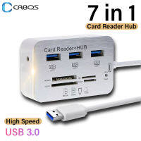 7 In 1 Docking Station 3พอร์ต USB 3.0 Hub 4พอร์ต Card Reader สำหรับ Micro SD M2 MS T-Flash U Disk แล็ปท็อป PC เมาส์คีย์บอร์ด