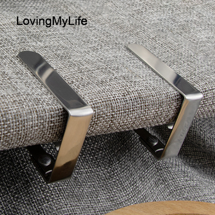 LovingMyLife【Ready!】1/10Pcs Stainless Steel Tablecloth Clips Table