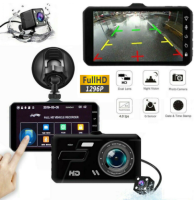 ?พร้อมสต็อก? Dashcam T672TP ระบบสัมผัส Car Camสองเลน Dash Cam Vehicle Video Full HD