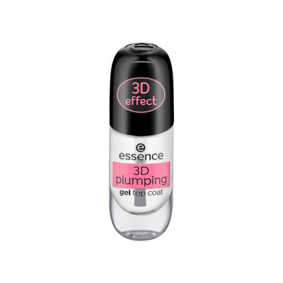 essence น้ำยาเคลือบเล็บ 3D plumping gel top coat เอสเซนส์ 3ดีพลัมปิ้งเจล ท็อปโค้ท