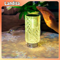 Romantic Crystal Table Lamp Usb Charging Touch Contral Night Light For Bedroom Living Room Decor