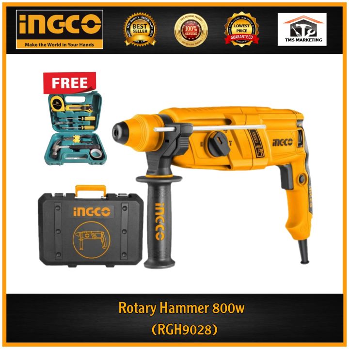 Ingco Rotary Hammer Chipping Gun Drill Sds Plus System 800w Rgh9028