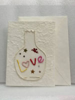 การ์ดวาเลนไทน์ แจกันรักสีขาว แฮนด์เมด ดีไอวาย ของขวัญ วันเกิด/Card vase Valentine love white handmade DIY y Gift Birthday