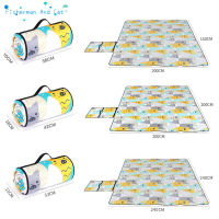 ผ้าห่มชายหาดกันทรายขนาดใหญ่เสื่อปิกนิกอัลตราโซนิกใช้งานได้หลากหลาย FC ผ้าห่มกลางแจ้งพับได้สำหรับตั้งแคมป์เสื่อปิกนิกหญ้า
