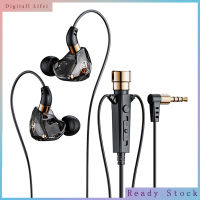 เฮดโฟนแบบเสียบหูหูฟัง KT02 3.5มม. พร้อม Earphone HiFi ไมโครโฟนเบสสำหรับการสตรีมหูฟังคาราโอเกะ