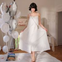 GIRI x CLOUD SEASON GD23273  Bow lapel White Maxi Dress เสื้อผ้าแฟชั่นผู้หญิง เดรส