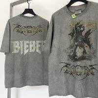 เสื้อยืดแขนสั้น Justin Bieber Rock Ghost Wash Water VTG