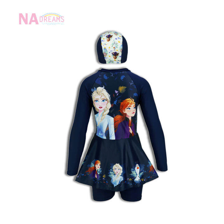 disney-frozen-ชุดว่ายน้ำเด็กหญิง-ลายการ์ตูนโฟรสเซ่น-frozen-เจ้าหญิงหิมะ-จาก-nadreams-girl-swimwear-รุ่นเด็กโต-ชุดว่ายน้ำ