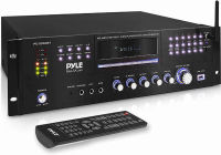 4 Channel Pre Amplifier Receiver - 1000 Watt Rack Mount Bluetooth Home Theater-Stereo Surround Sound Preamp Receiver W/Audio/Video System, CD/DVD Player, AM/FM Radio, MP3/USB Reader - Pyle PD1000BT