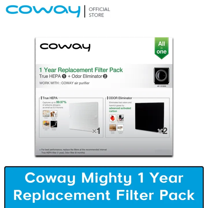 Coway Mighty AP1512HH 1 Year Replacement Filter Pack 1 True HEPA