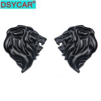 DSYCAR สติ๊กเกอร์สะท้อนแสงติดสติกเกอร์รถยนต์1ชิ้นป้ายสัญลักษณ์รูปหัวสิงโต3D กระจกหน้าโลหะใหม่สวยงาม