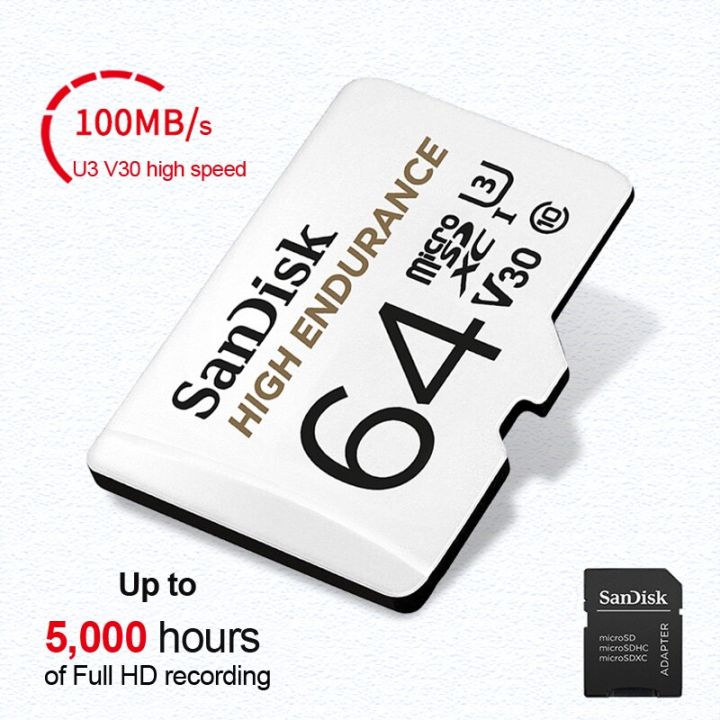 Sandisk Memory Card High Endurance Micro Sd U3 Class10 256gb Cam For Dash Tf 128gb 64gb Home V30