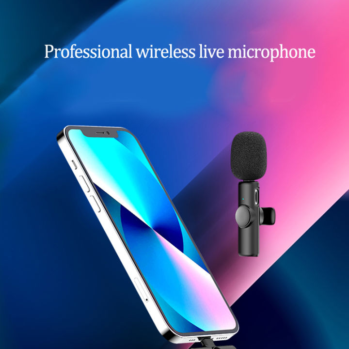 portable-wireless-lavalier-microphone-professional-microphone-tiktok-studio-2-4g-vlog-youtube-gaming-sound-recording-for-phone