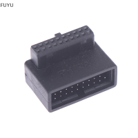 FUYU USB 3.0 20pin MALE TO FEMALE EXTENSION ADAPTER angled 90องศาสำหรับเมนบอร์ด