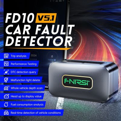 FNIRSI FD10 Car OBD2 Scanner Code Reader Clear Error OBD Diagnostic Tool for IOS Android BT 5.1 Check Engine Light Car Repair