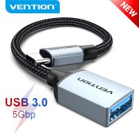 HOT weime428 - / Vention USB C ถึง USB3.0 OTG Adapter USB 3.0 2.0 Type C OTG Data Cable Connector สำหรับ Samsung GalaxyS 10 MacBook Pro USB C Adapter