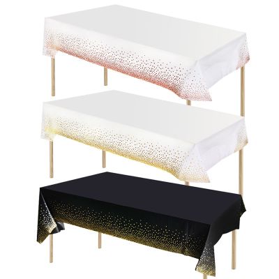 【CW】✠  Gold Dot Gilded Tablecloth 137x274cm Disposable Table cloth Kids Birthday Supplies Baby Shower Wedding