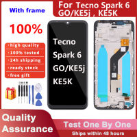 100% ผ่านการทดสอบสำหรับ Tecno Spark 6 Go หน้าจอ LCD KE5j เปลี่ยนชิ้นส่วนจอสัมผัสแอลซีดีของเครื่องแปลงดิจิทัล KE5k