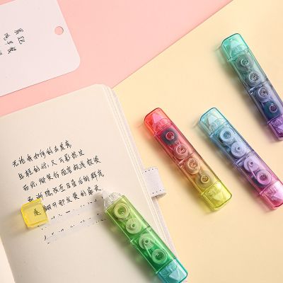 ♕♙◊ Rainbow gradient Transparent Double Sided Adhesive Paper Tape Double-ended tape Scrapbooking Office School Supplies Stationery