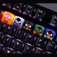 New Arrival 1 Piece Handmade Resin Keycap for MX Switch Mechanical Keyboard Resin Skull Mask Individuality Keycap