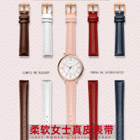 สายนาฬิกาหนังแท้สำหรับ Casio Citizen Fossil สายนาฬิกาธรรมดา Folli สร้อยข้อมือสุภาพสตรีสีฟ้าสีชมพูสีน้ำตาล 14 มม. 16 มม. 18 มม. 20 มม.-iodz29 shop