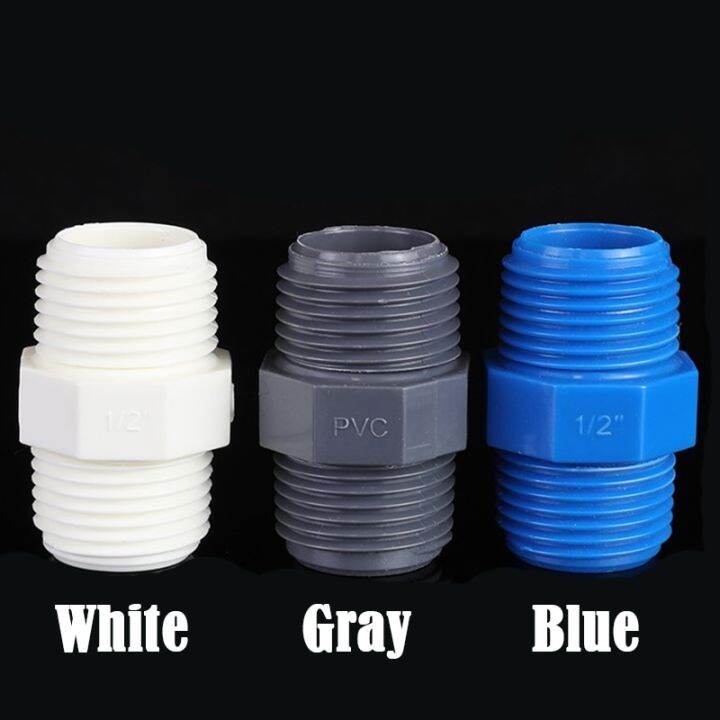 5pcs-lot-1-2-2pvc-male-thread-joint-pvc-nipple-connector-aquarium-fish-tank-adapter-garden-watering-tube-thread-joints