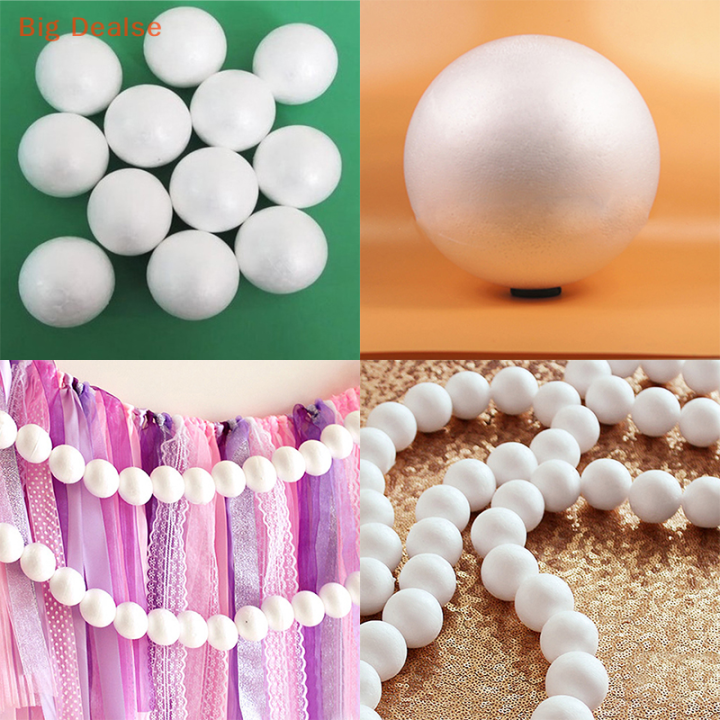 💖Big Dealse 10 Round White 80mm Polystyrene Foam Ball Modelling Sphere ...