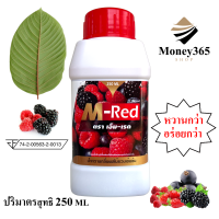 ส่งฟรี !! (เก็บคูปองใต้รูป) แพ็ค 1 ขวด 250 ML !! M- Red (เอ็ม-เรด) น้ำหวานกลิ่นผลไม้รวมเข้มข้น 250 ML แถมฟรี ปากกา1 ด้าม