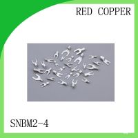 Manufacture Red copper 1000 PCS SNBM2-4 Cold Pressed Terminal Connector 16AWG - 14AWG Fork Type terminal Electrical Circuitry  Parts