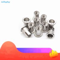 10 30pcs Rivet Nut 304 Stainless Steel M4 M5 M6 M8 M10 Rivnut Flat Head Threaded Rivet Insert Nutsert Cap Perforated Rivet Nuts