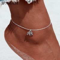 Foot Chain Tibetan Silver Plated Hollow Elephant Animal Shaped Anklet Tornozeleira Bracelet On Leg Pulsera For Women Jewelry