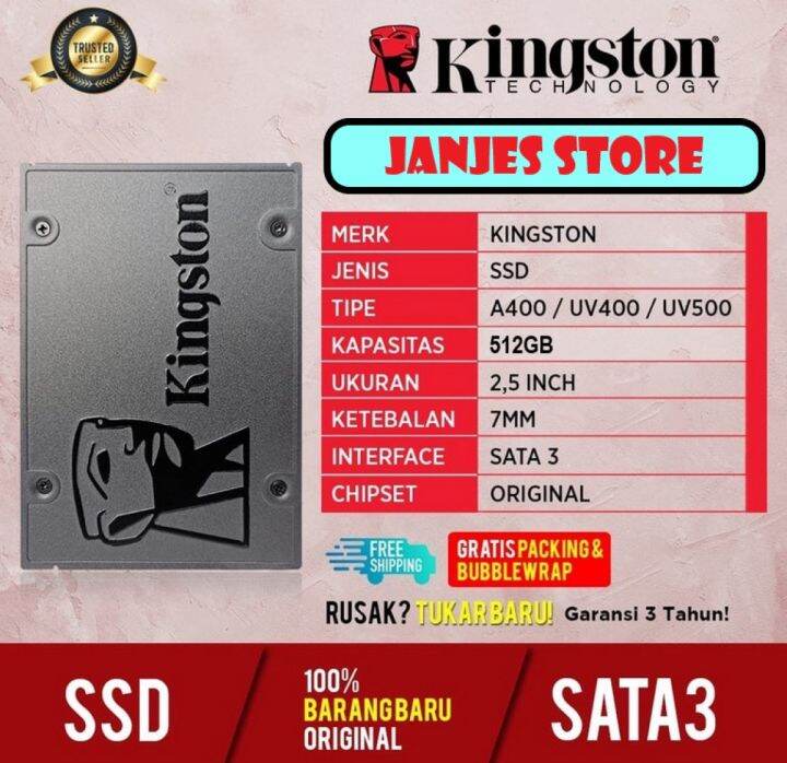 SSD KINGSTON 512GB SATA 2.5" SOLID STATE DRIVE KINGSTON 256GB 128GB ...