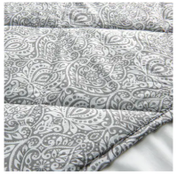 Duvet, light warm, dark grey/white