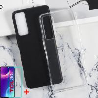 2in1 Tempered Glass For TCL 30 5G 305 306 303 30 SE 30E Case Silicone Cover for TCL 30 XE 30V 30 V TPU Phone Shell Funda Coque