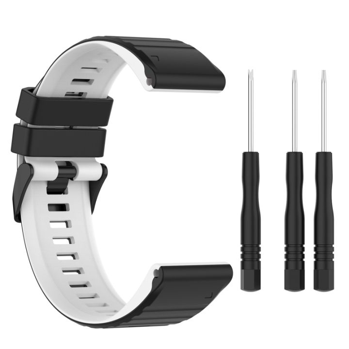 22mm-silicone-watch-band-wristband-waterproof-wrist-strap-for-garmin-fenix-6-gps-87hc