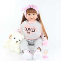 hot！【DT】▣  60 Silicone Reborn Toddler Babies Real Bonecas Birthday