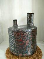 แจกัน Stoneware Vase แจกันเนื้อโลหะ มีปากแจกัน 2 ฝั่ง