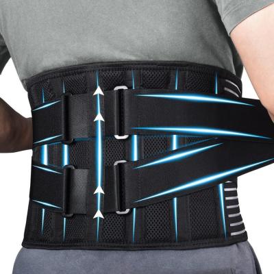 Lumbar Pad Back Support Belt สำหรับบรรเทาอาการปวดหลังส่วนล่างด้วย6 Stays Dual Adjustable Waist Support For Sciatica Herniated Disc