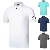 T TIT New Style Summer golf Breathable Quick-Drying Short-Sleeved T-Shirt Clothing Men Outdoor Sports Casual Top