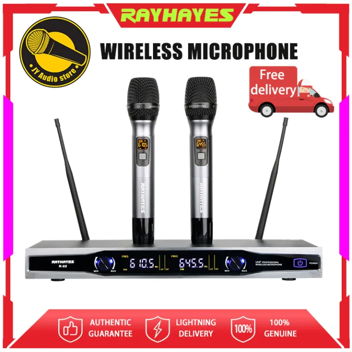 Original boutique R02 wireless microphone system dual microphone for
