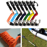 Longboard Leash สายม้วนแบบยืดหยุ่น Lanyard SUP Paddle Leash สำหรับ Kayak Canoe Rowing Boat