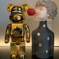 Bearbrick รุนแรงหมี400% Bearbrick ทองและเงินที่ว่างเปล่าภูเขาฐานของเล่นแนวโน้มตกแต่งบ้านตุ๊กตา